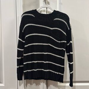 American Eagle Black and White Striped Sweater women’s size XS